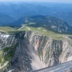 Flugwegposition um 12:09:16: Aufgenommen in der Nähe von Gemeinde Puchberg am Schneeberg, Österreich in 2349 Meter